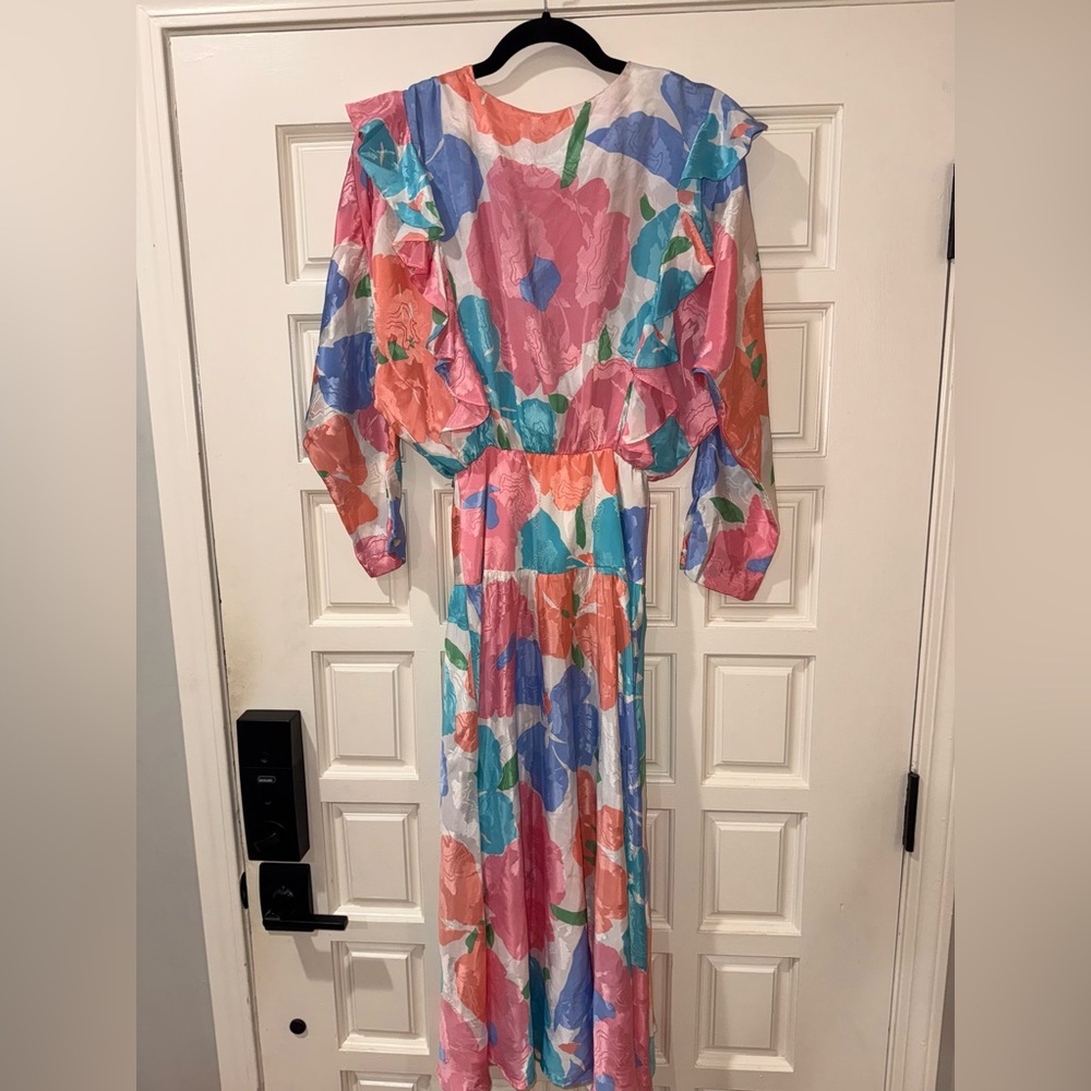 Vintage Colorful Floral Long Dress
